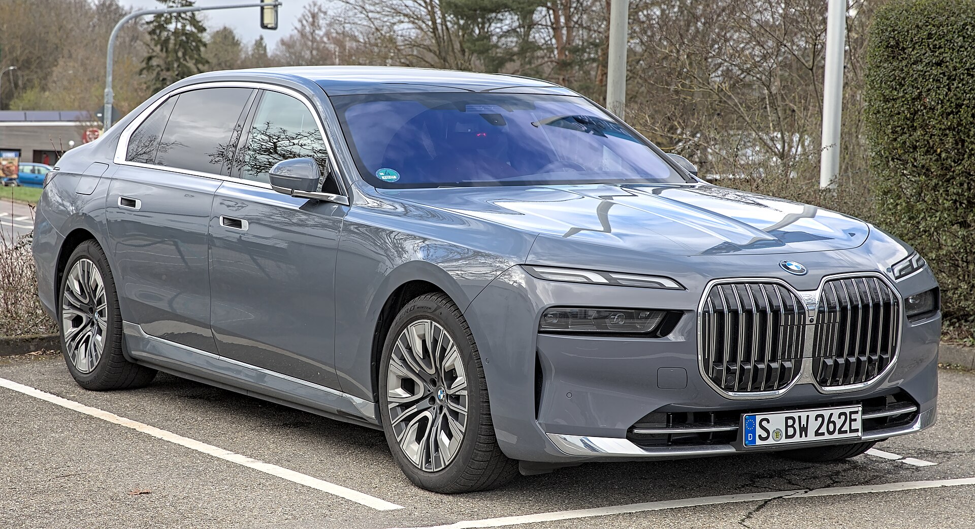 Détail de jante et flanc BMW Série 7